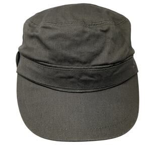 Kate Landry Fitted Cadet Army Cap Hat Green One Size Outdoor Blank